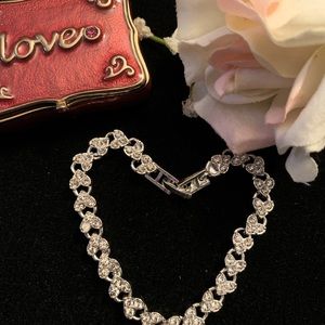Beautiful Diamond CZ Heart Bracelet